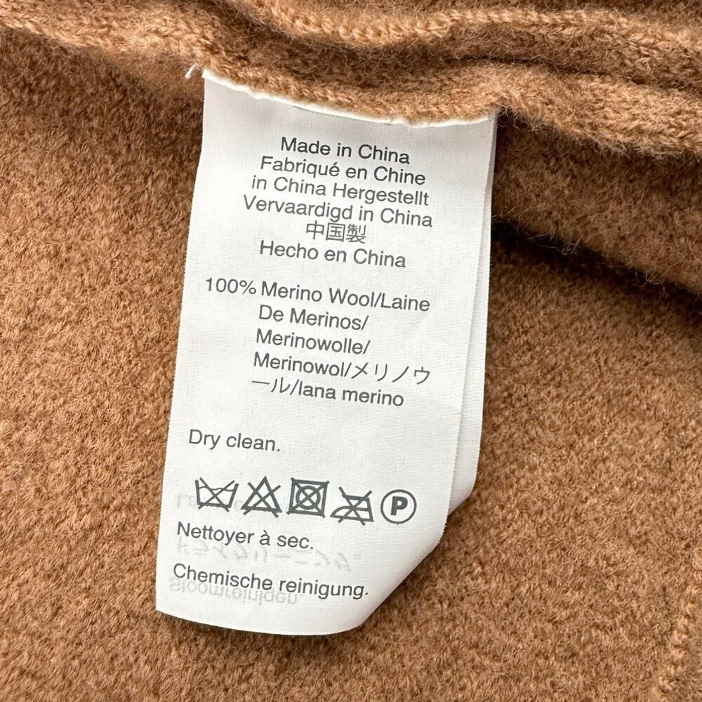 Madewell Merino Wool Sweater Jacket Blazer XS Camel Oversized Minimalist Cozy - Picture 9 of 12